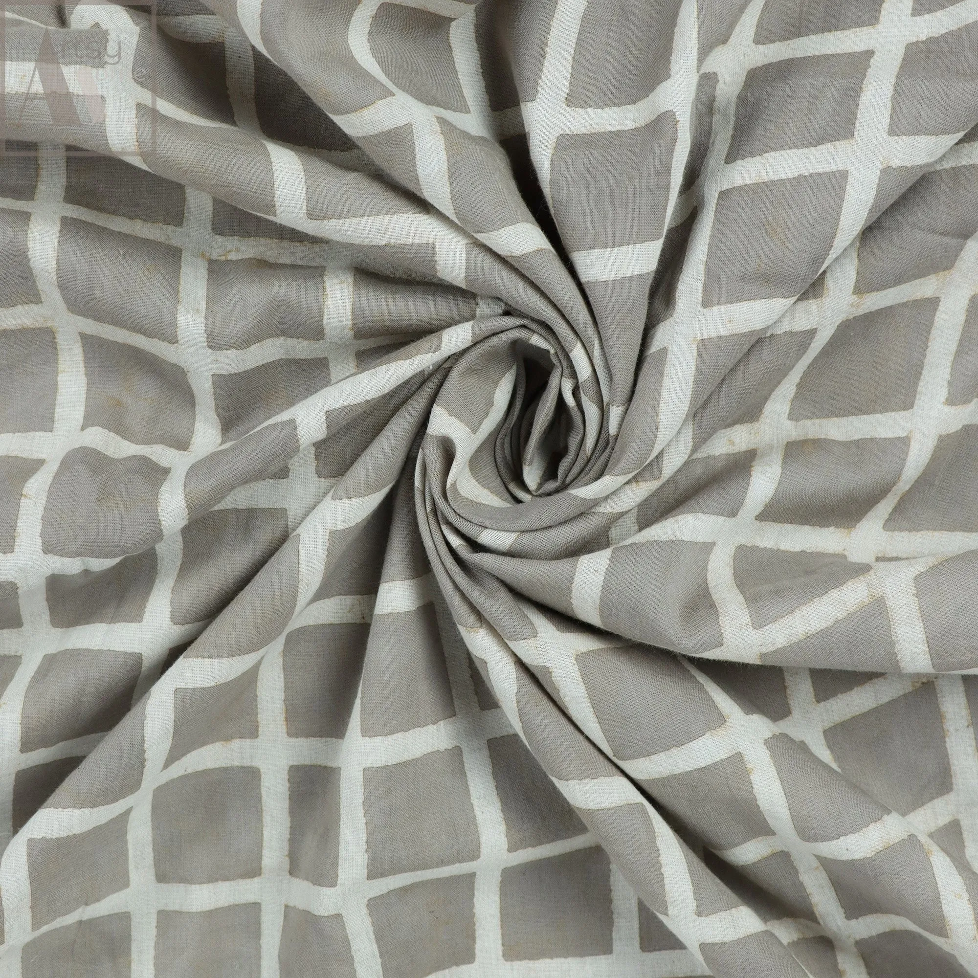 Hand Block Geometrical Printed Soft Cotton Fabric