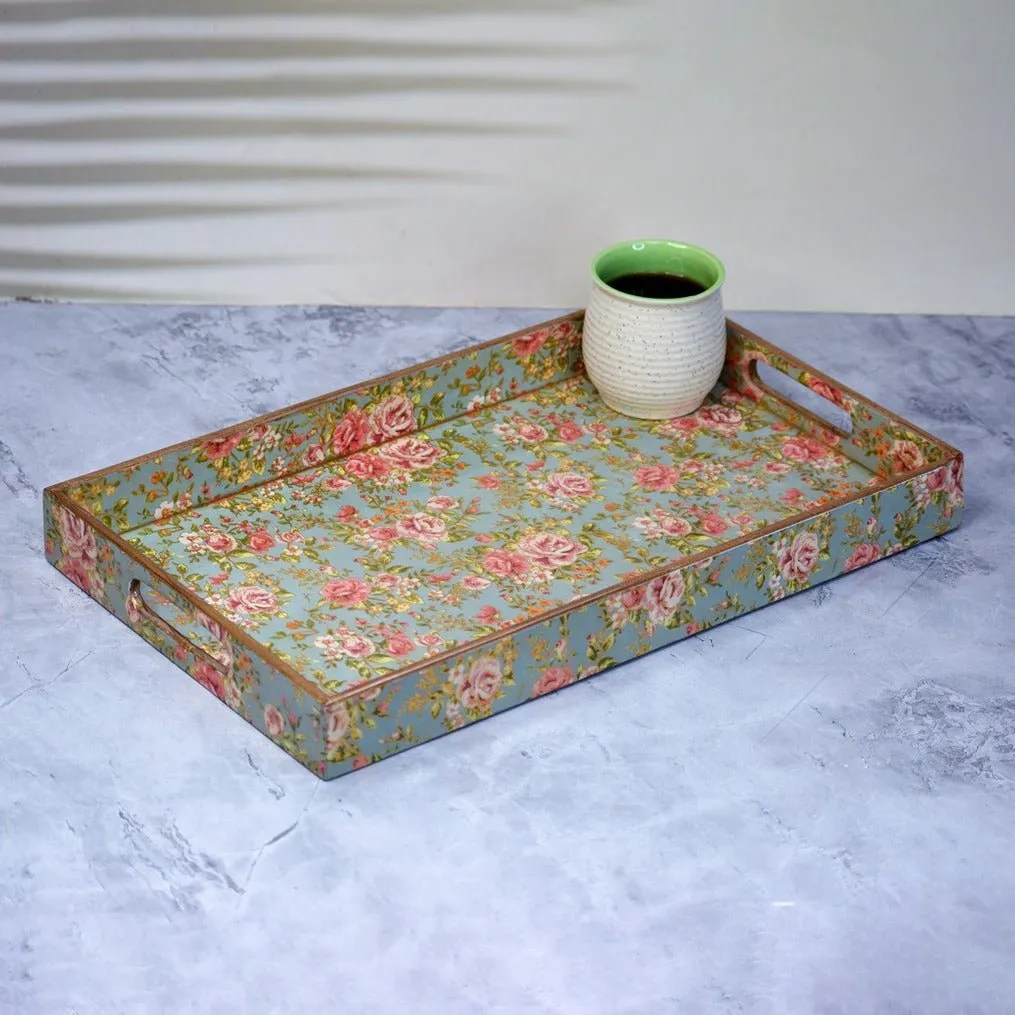 Handcrafted Floral Gold Foiling Tray