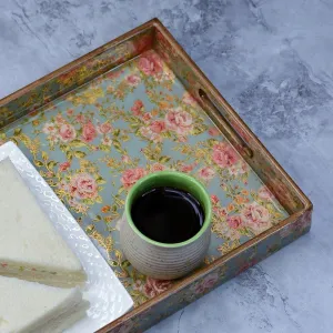 Handcrafted Floral Gold Foiling Tray