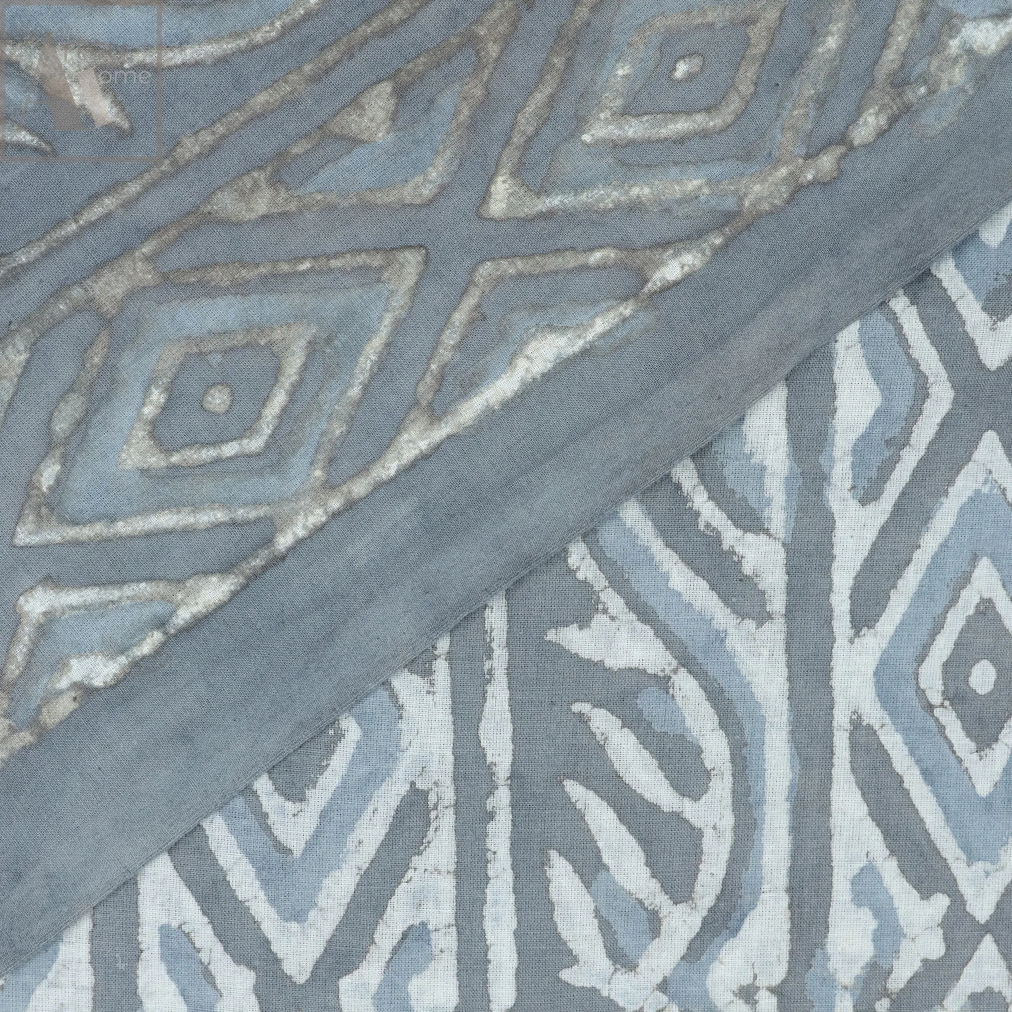Handmade Geometrical Dabu Hand Block Printed Fabrics