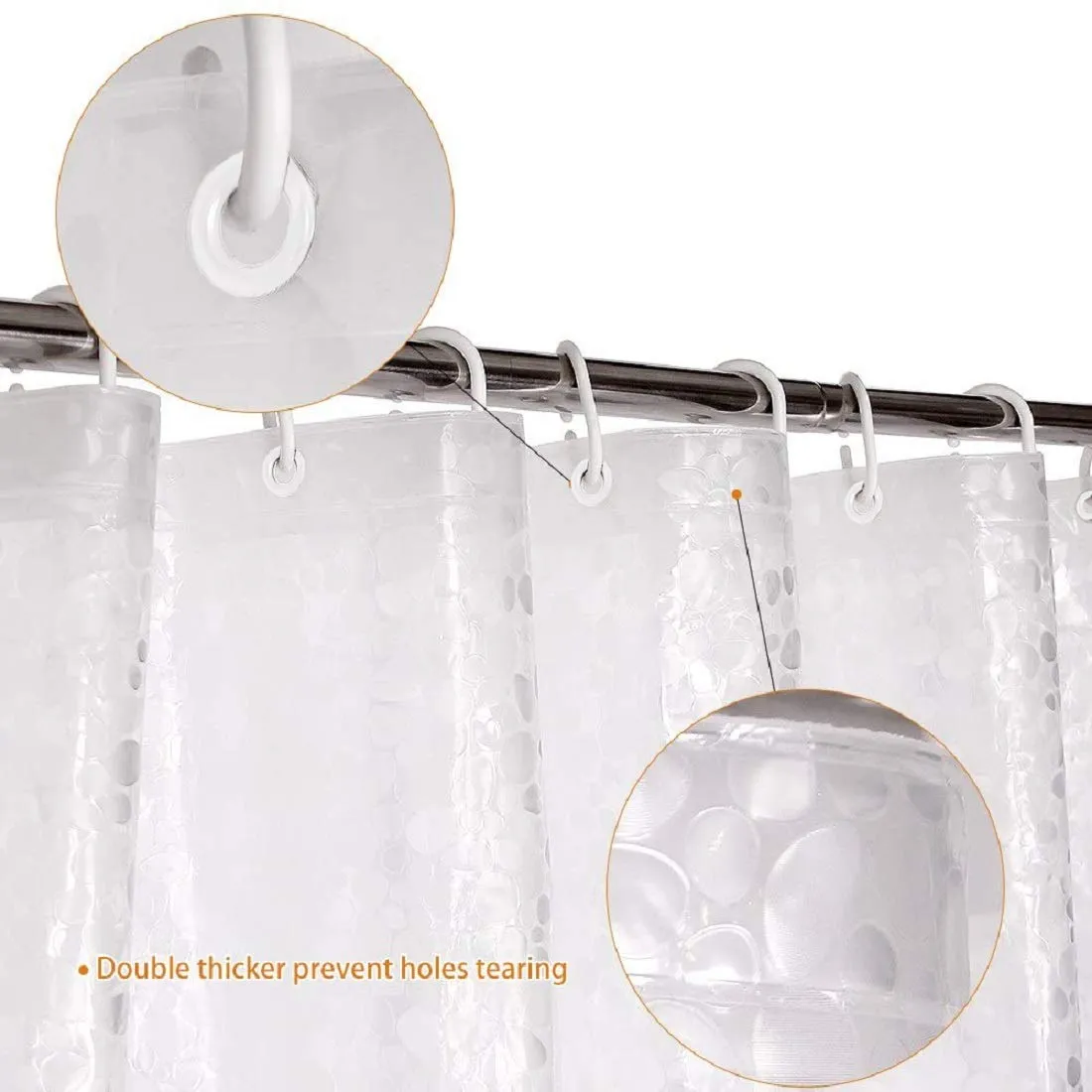 Heart Home 3D Coin Design PVC Transparent 0.20 MM AC Door Curtain(Width-54 Inches X Height-96 Inches) 8 Feet - HEART01063