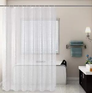 Heart Home 3D Coin Design PVC Transparent 0.20 MM AC Door Curtain(Width-54 Inches X Height-96 Inches) 8 Feet - HEART01063