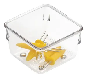 iDESIGN LINUS 52230 Drawer Organizer, Plastic, Clear, 3 in OAL, 2 in OAH, 3 in OAW :EA: QUANTITY: 1