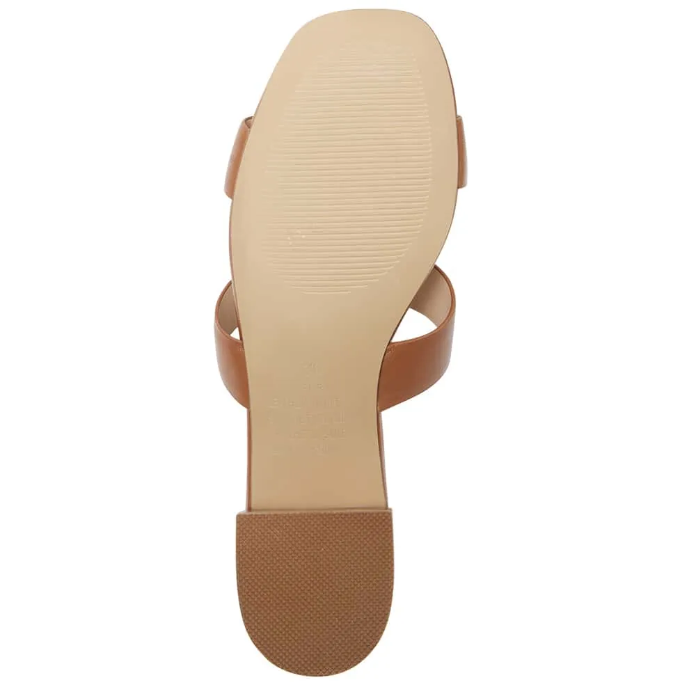 Kerry Heel in Tan Leather