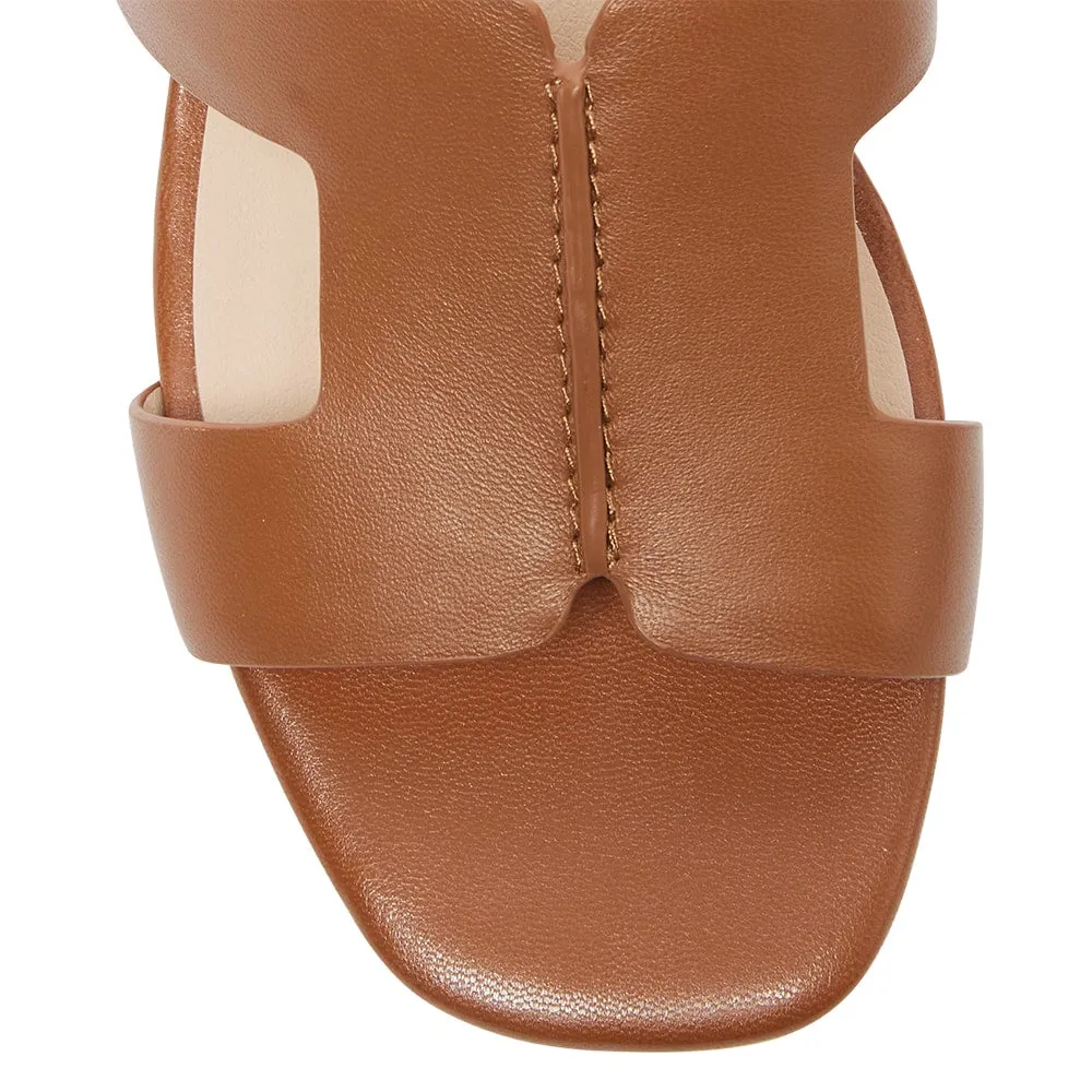 Kerry Heel in Tan Leather