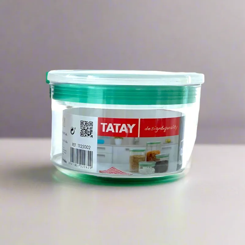 Kitchen Jar 0.5L Transparent   Green