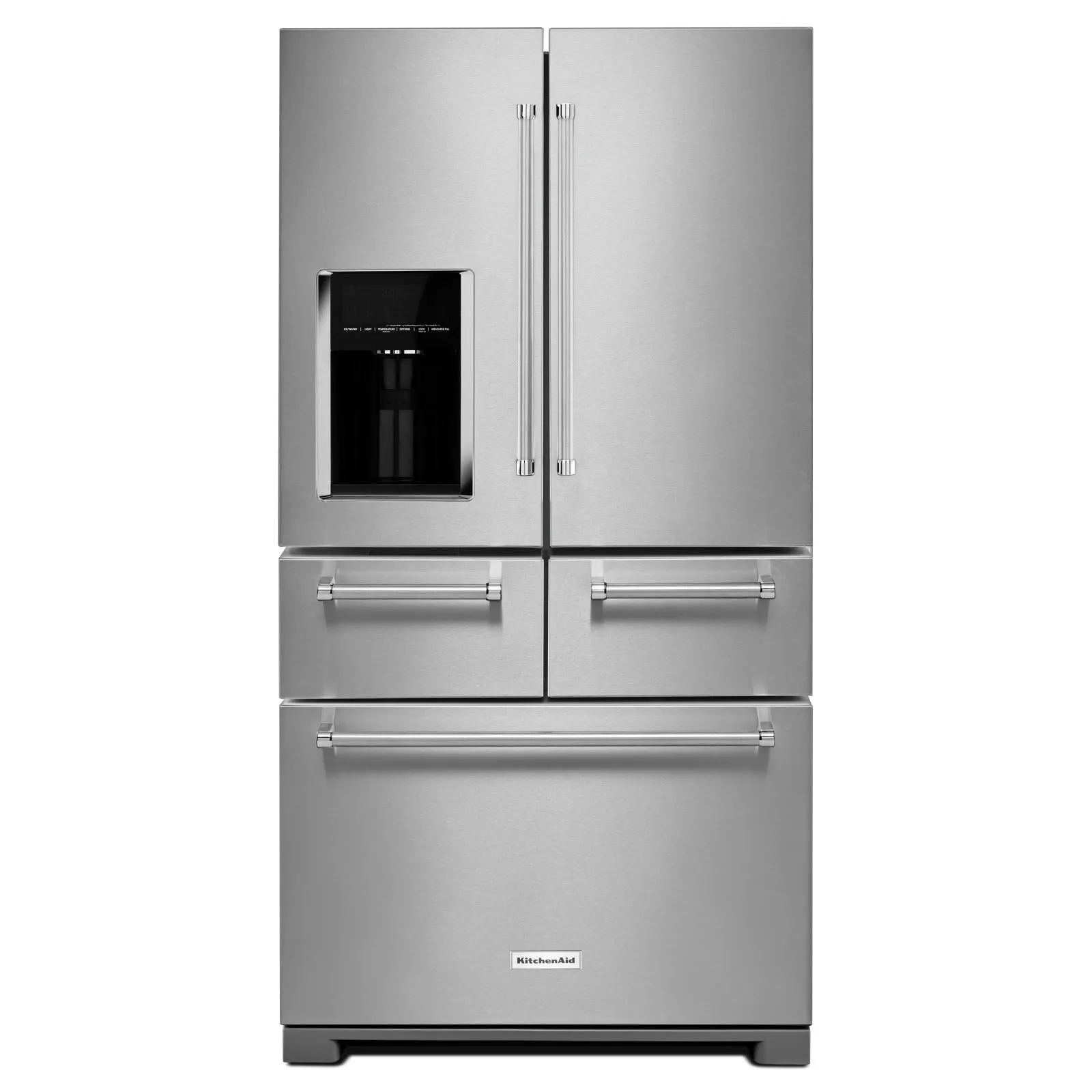 KitchenAid 25.8 Cu. Ft. 36 Inch Multi-Door Freestanding Refrigerator with Platinum Interior Design