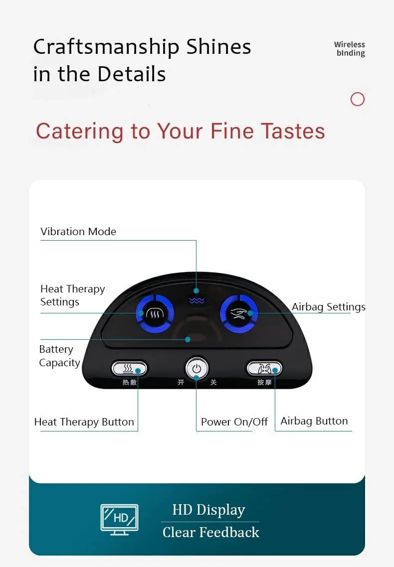 Knee Massager I Cordless & Rechargeable Massager with Heat & Vibration Therapy I Portable Pain Relief Solution for On-The-Go Living