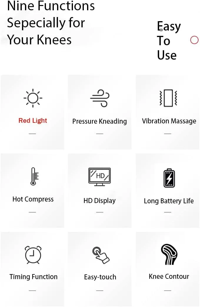 Knee Massager I Cordless & Rechargeable Massager with Heat & Vibration Therapy I Portable Pain Relief Solution for On-The-Go Living