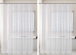 Kuber Industries 3D Coin Design 2 Pieces PVC Transparent 0.20 MM AC Door Curtain (Width-54 Inches X Height-84 Inches) 7 Feet (KUBMART02988)