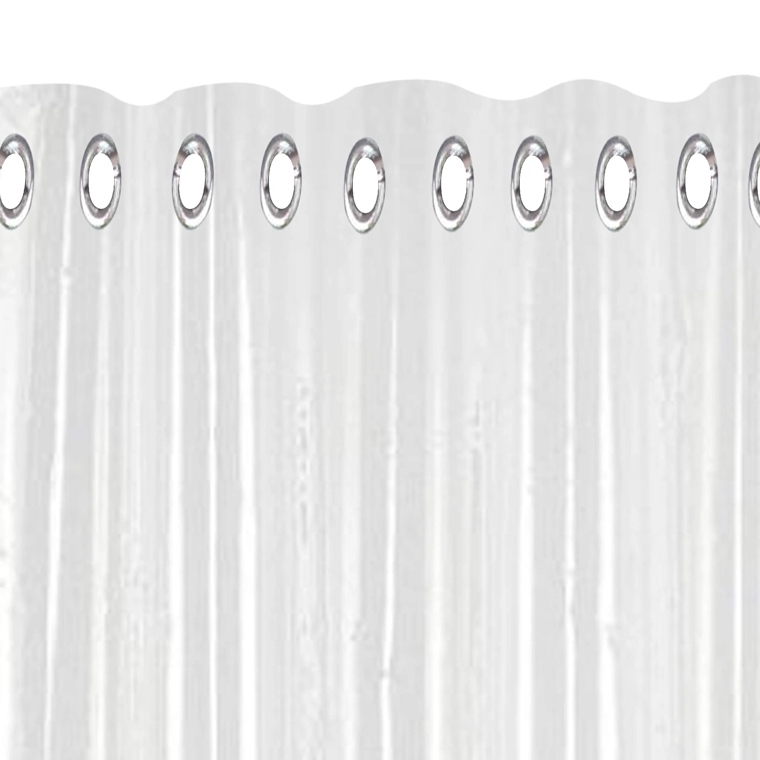 Kuber Industries PVC 3 Pieces Eyelet 0.30 MM AC Curtain 9 Feet (Transparent) -CTKTC8537,Standard