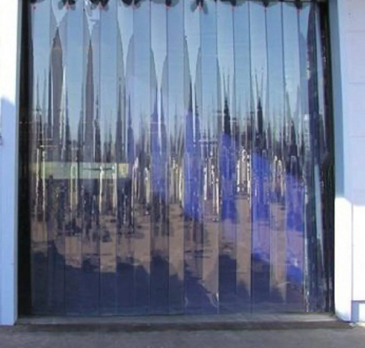 Kuber Industries PVC 8 Feet 1 MM Transparent 6 Strips AC Curtain - CTKTC029087