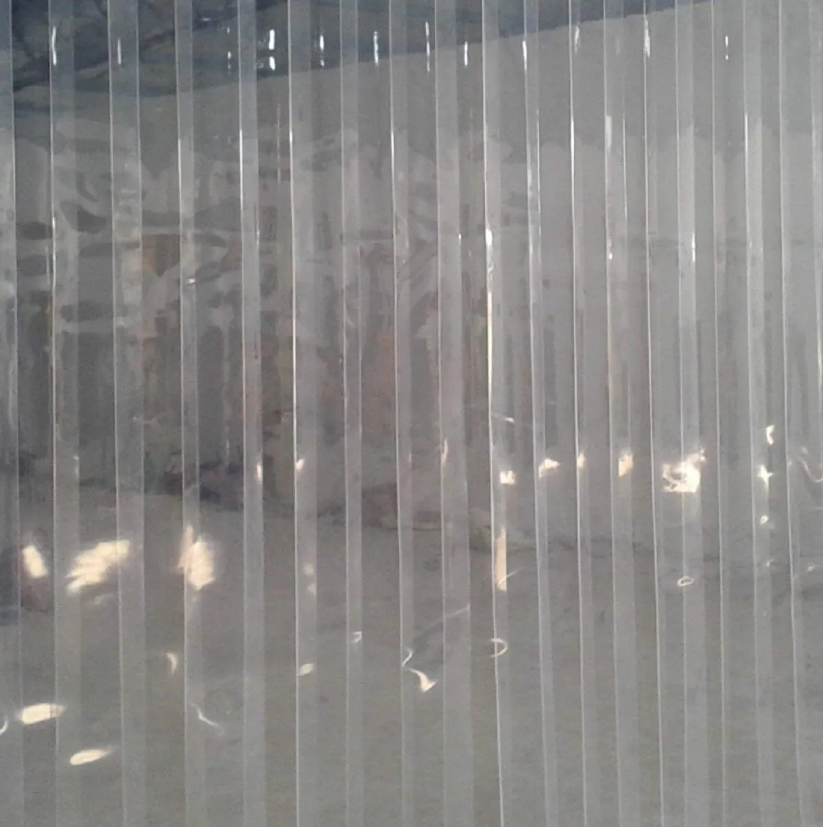 Kuber Industries PVC 8 Feet 2 MM Transparent 6 Strips AC Curtain -CTKTC29096