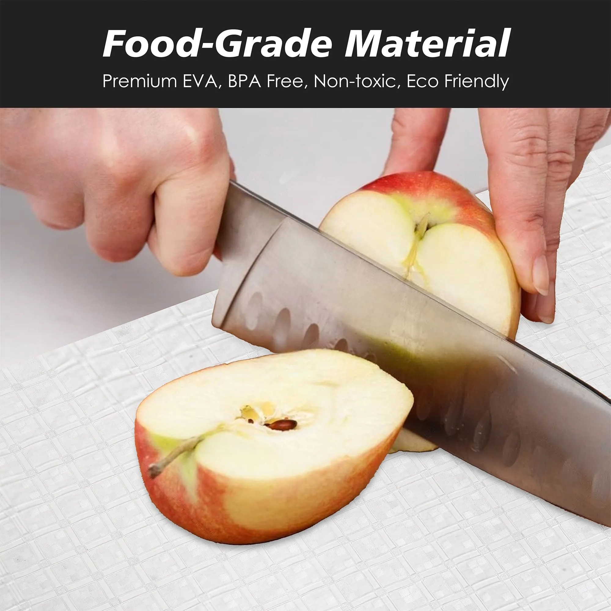 Kuber Industries Shelf Liner | Kitchen Cabinet Shelf Protector | Kitchen Liners for Cabinets and Drawers | Check-Design Shelf Liner Roll | Cabinet Mat | 3 MTR | Pack of 2 | Transparent