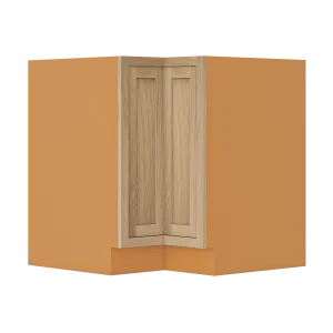 Lazy Susan Base White Oak Inset Shaker Cabinets 33" & 36" Wide - Special Order