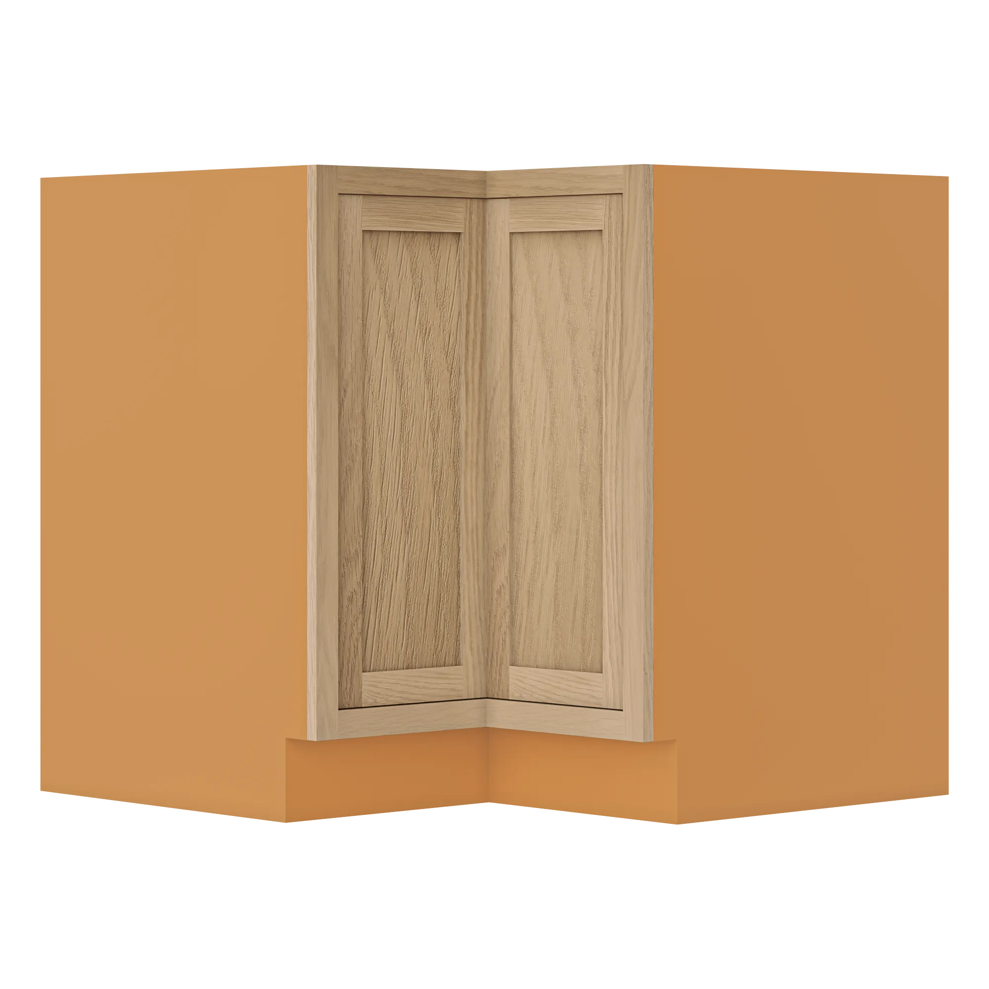 Lazy Susan Base White Oak Inset Shaker Cabinets 33" & 36" Wide - Special Order