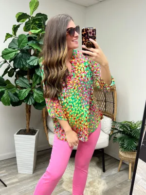 Lizzy Top in Painted Green