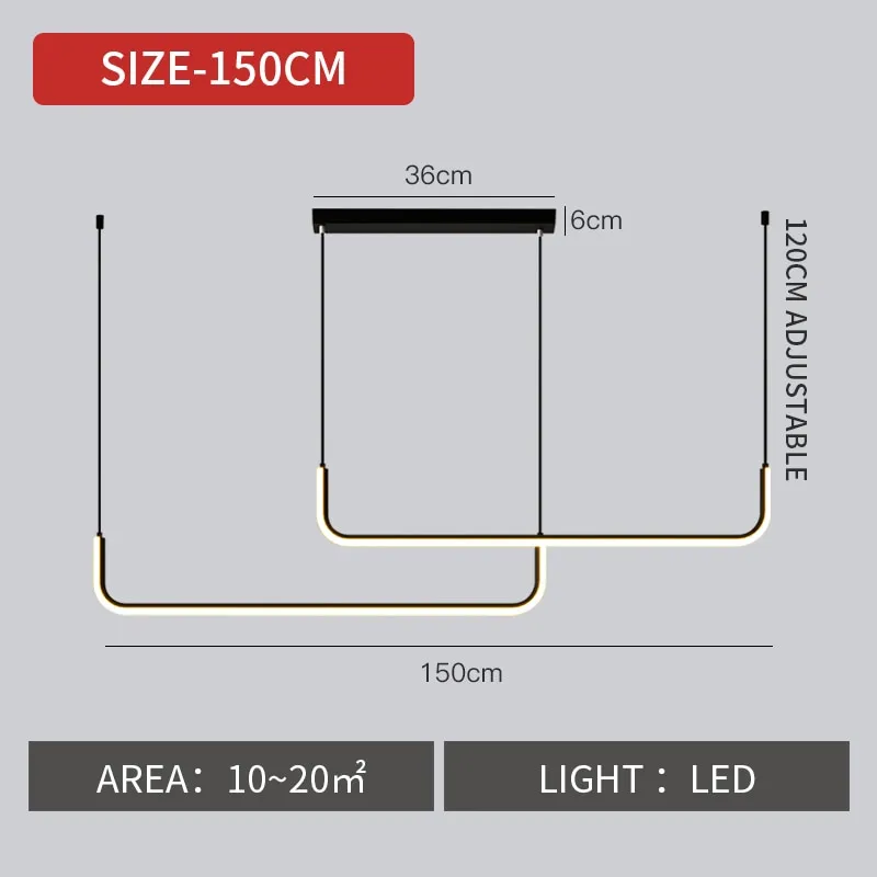 Lux Streamline Hanging Chandelier