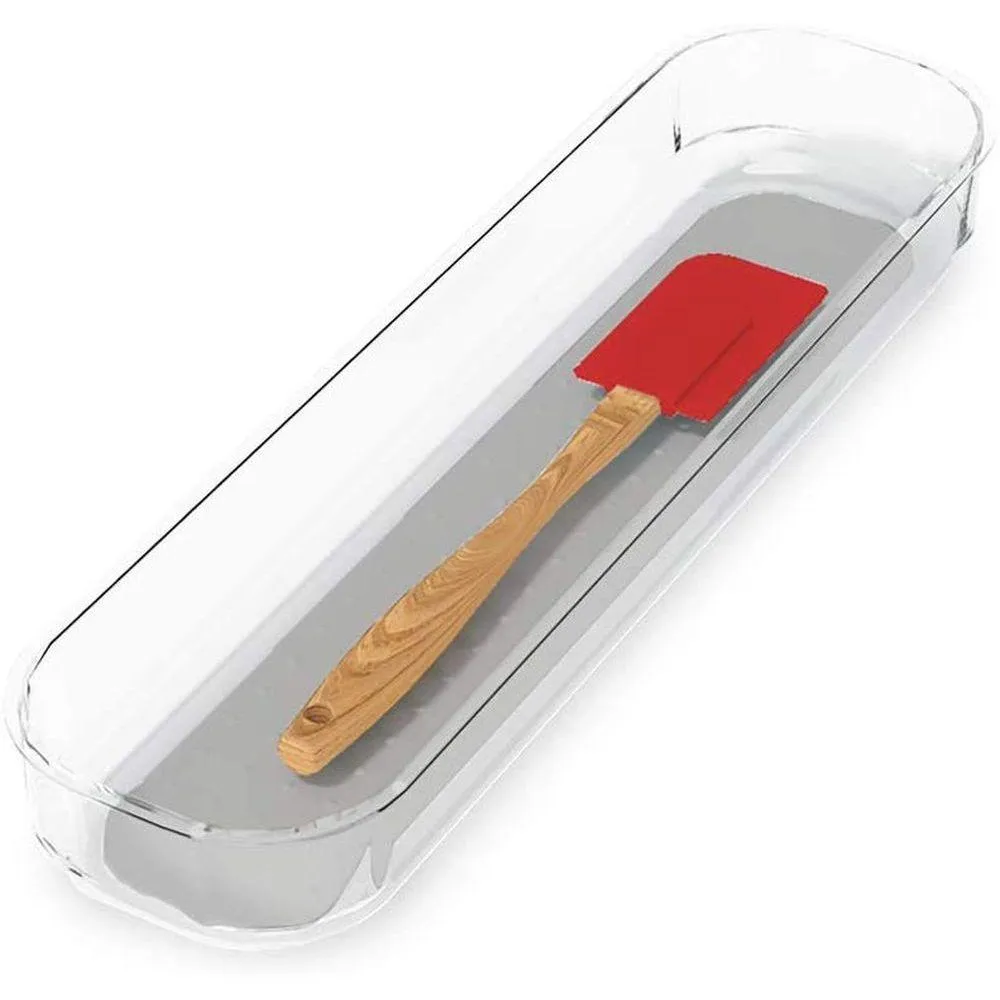 Madesmart Large Slim Grip Base Drawer Organiser Clear