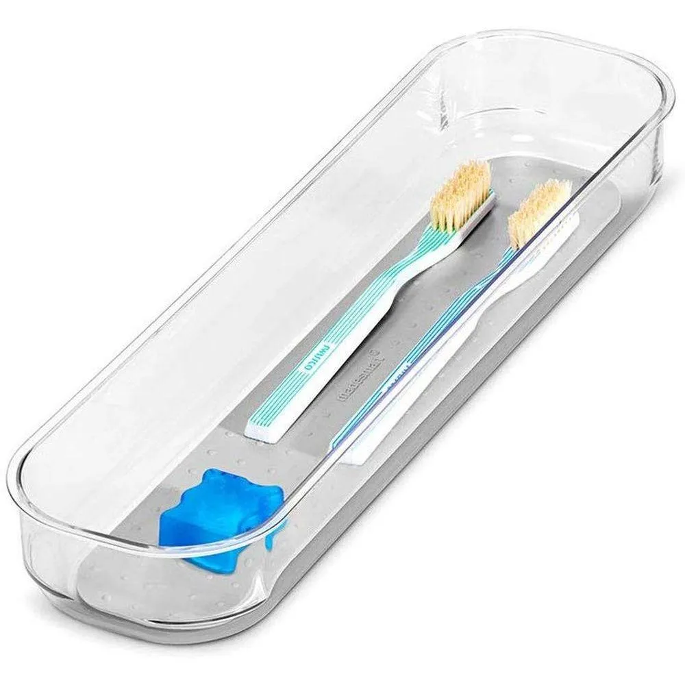 Madesmart Large Slim Grip Base Drawer Organiser Clear