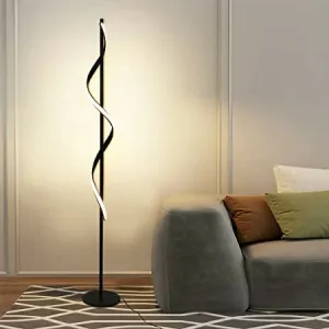 Minimalist Floor Lamp Living Room Bedroom Spiral Neon Lamp (Warm)