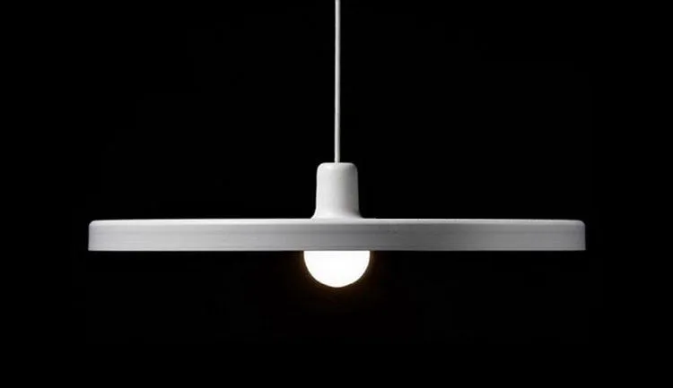Minimalist White Disk Pendant Light