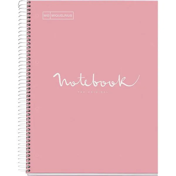 Miquelrius Hard Rock Notebook 1 Subject A4 200 Sheets Candy Pink