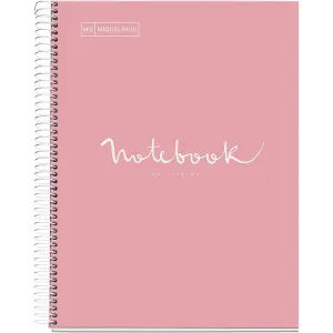 Miquelrius Hard Rock Notebook 1 Subject A4 200 Sheets Candy Pink