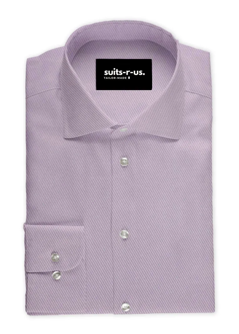 Pink Diagonal Twill Shirt