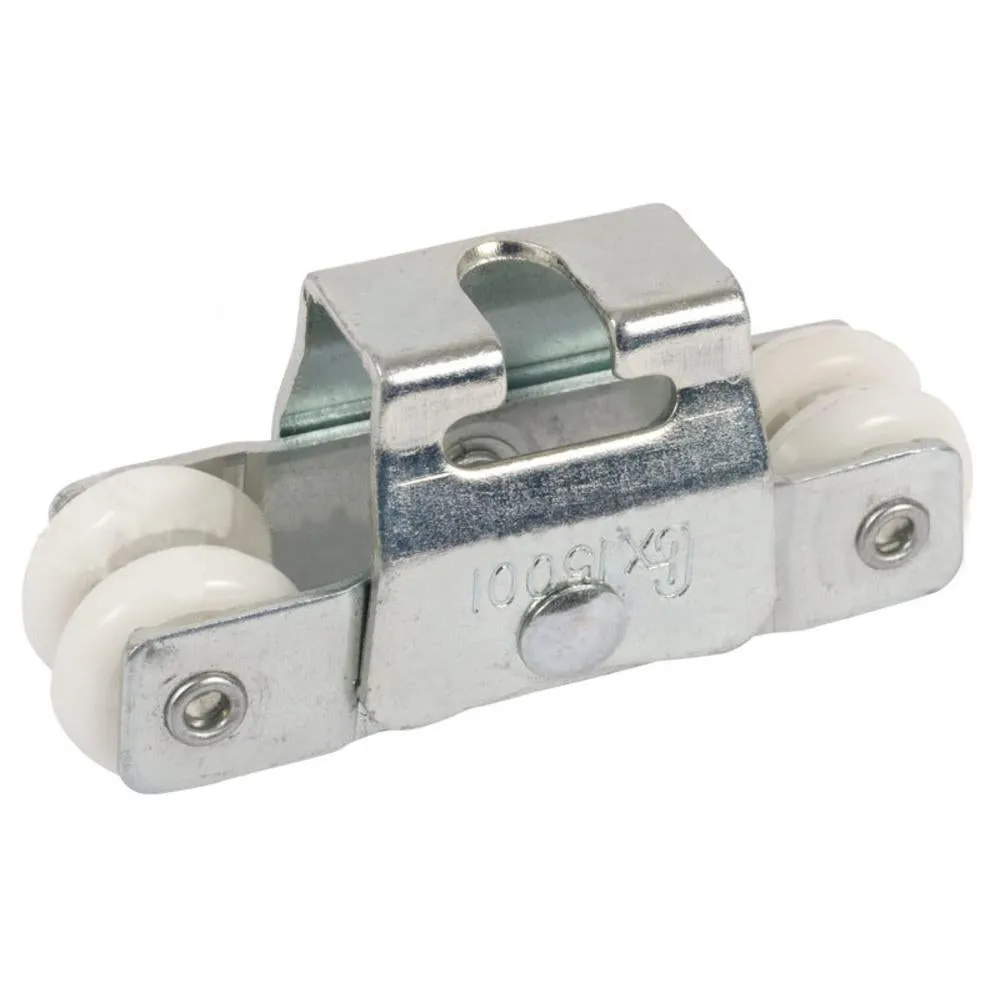 Pocket Door Roller Bracket with Four 7/8" Round Edge Nylon Rollers for Cox Closet Doors
