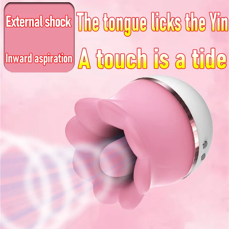Quusvik Pink Clitoris Vibrator with Suction, Licking & Swinging Functions
