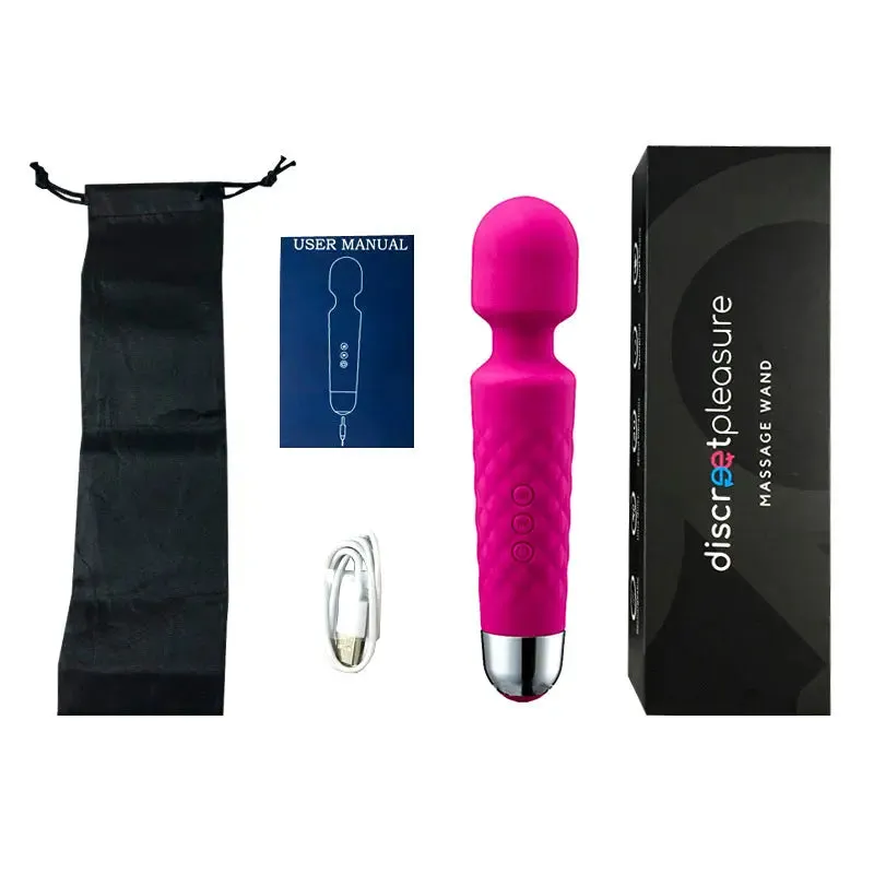 Quusvik -   Pink Vibrating Massager Wand Women's toy