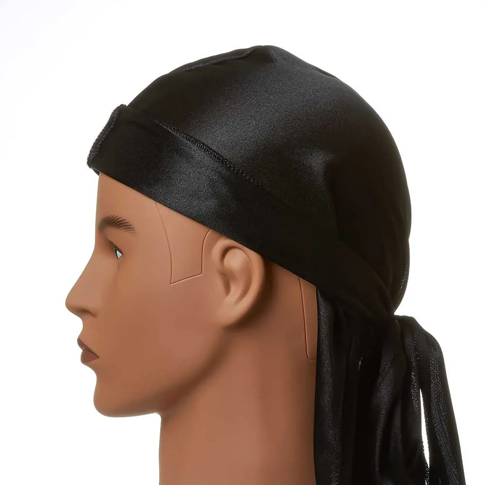 Red By Kiss Silky Satin Durag Black HD01