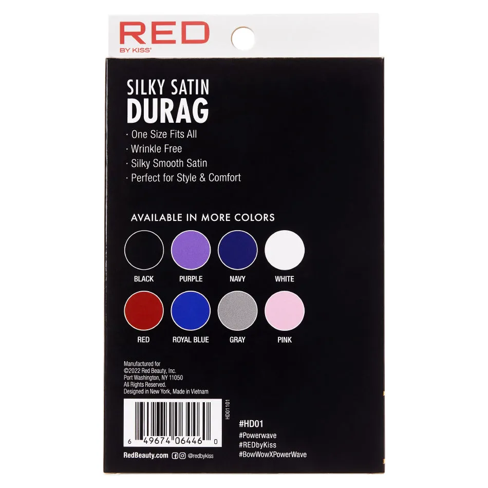 Red By Kiss Silky Satin Durag Black HD01