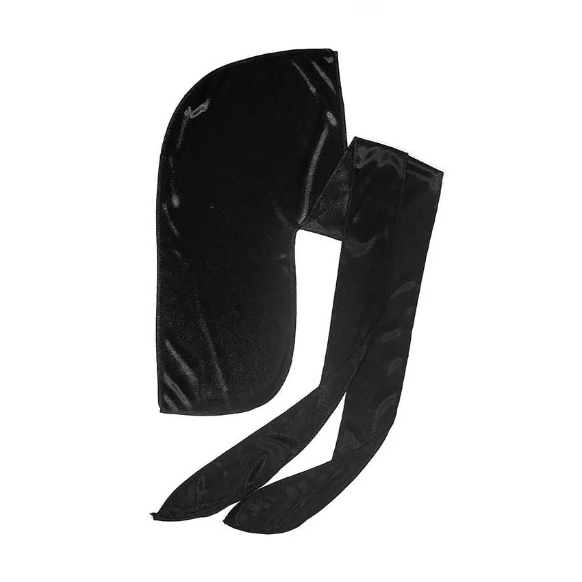 Red By Kiss Silky Satin Durag Black HD01