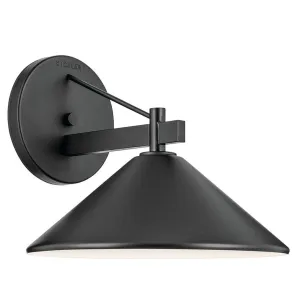 Ripley 12 In 1-Light Outdoor Wall Light Dark Sky Compliant, Black Finish