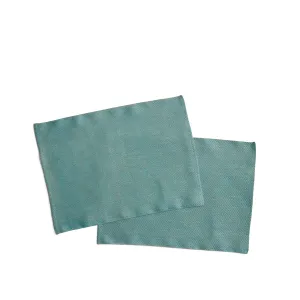 Rutig Strandrag Placemats in Turquoise/Unbleached (Set of 2)