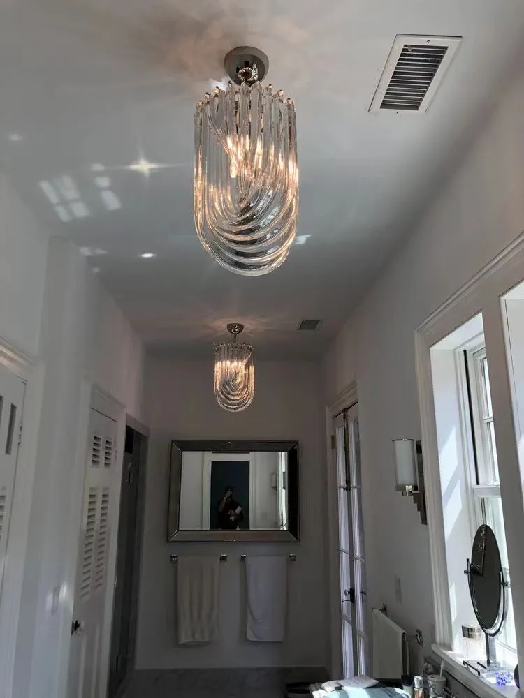 Rylight Semi-elliptic Acrylic Pendant for Staircase/Hallway/Entryway Mainly