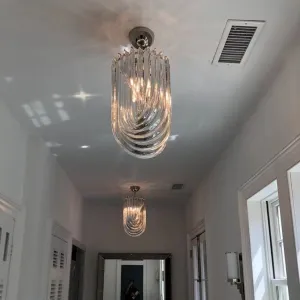 Rylight Semi-elliptic Acrylic Pendant for Staircase/Hallway/Entryway Mainly