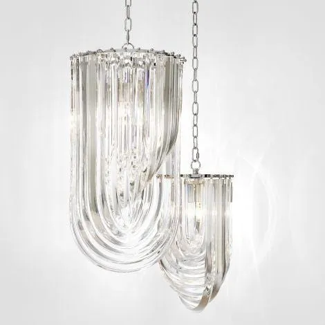 Rylight Semi-elliptic Acrylic Pendant for Staircase/Hallway/Entryway Mainly