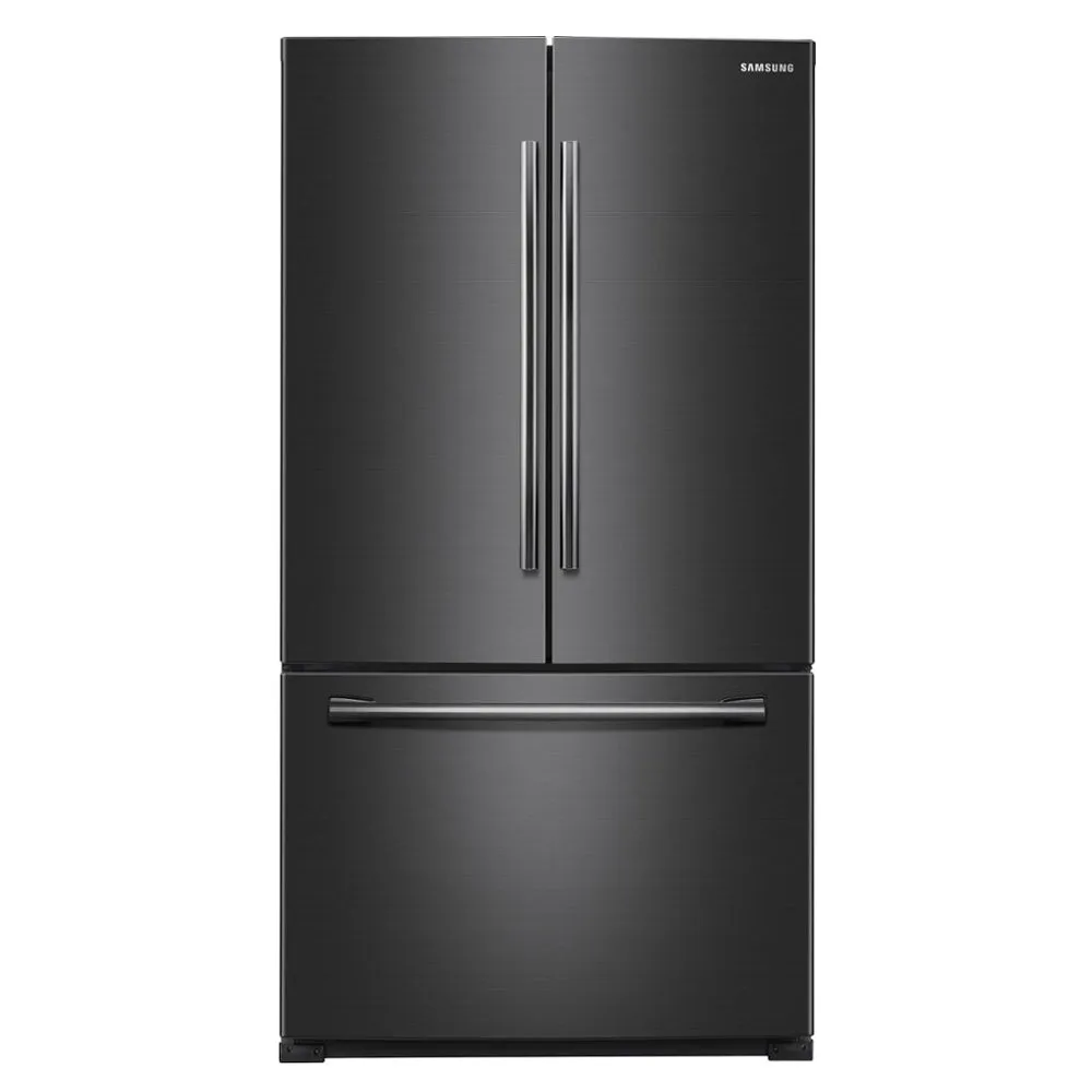 Samsung - 25.5 Cu. Ft. French Door Refrigerator - Fingerprint Resistant Black stainless steel