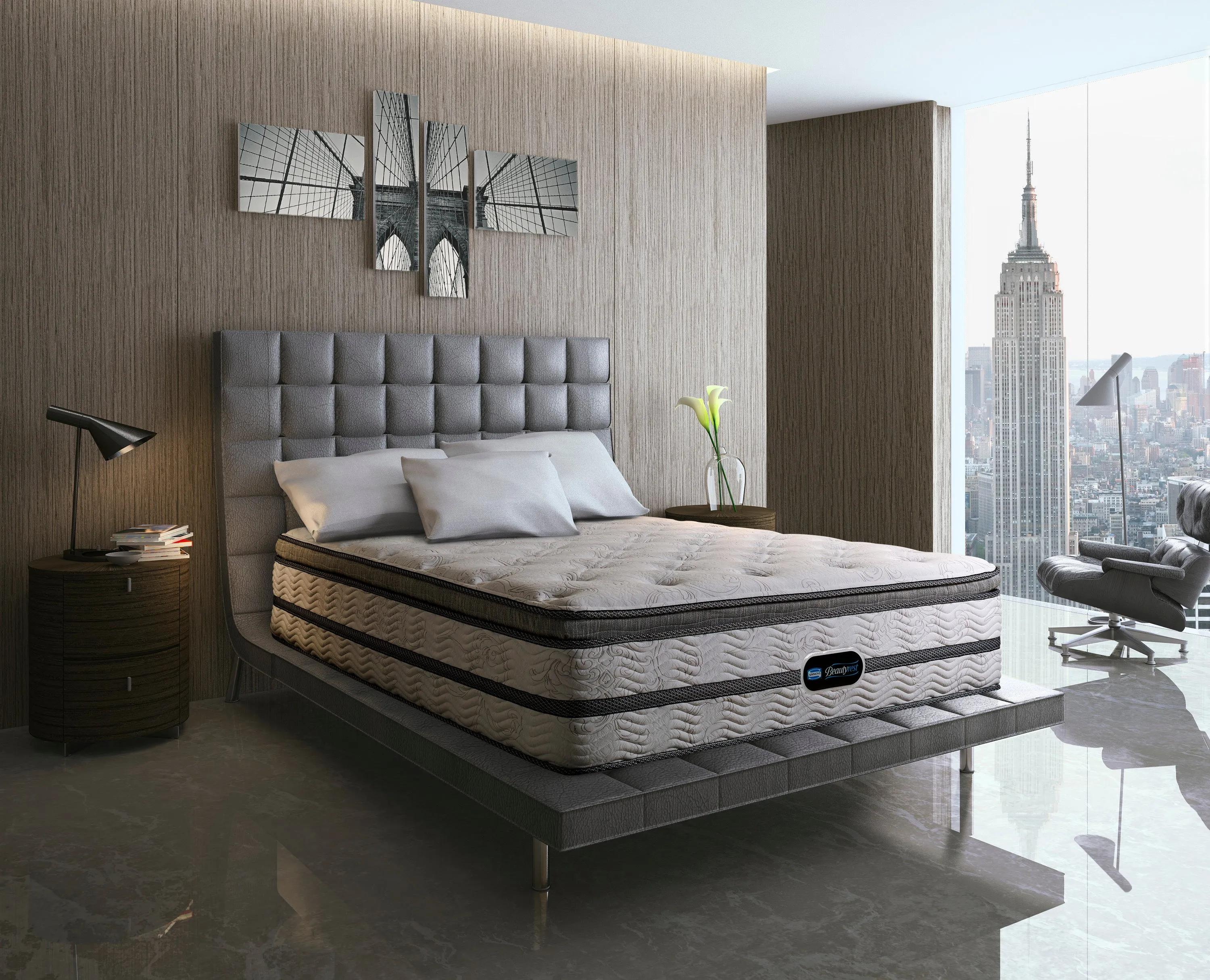 Simmons Beautyrest Glamour Eastern King 198 x 203 x 30.5cm GLA93SPNF0JE