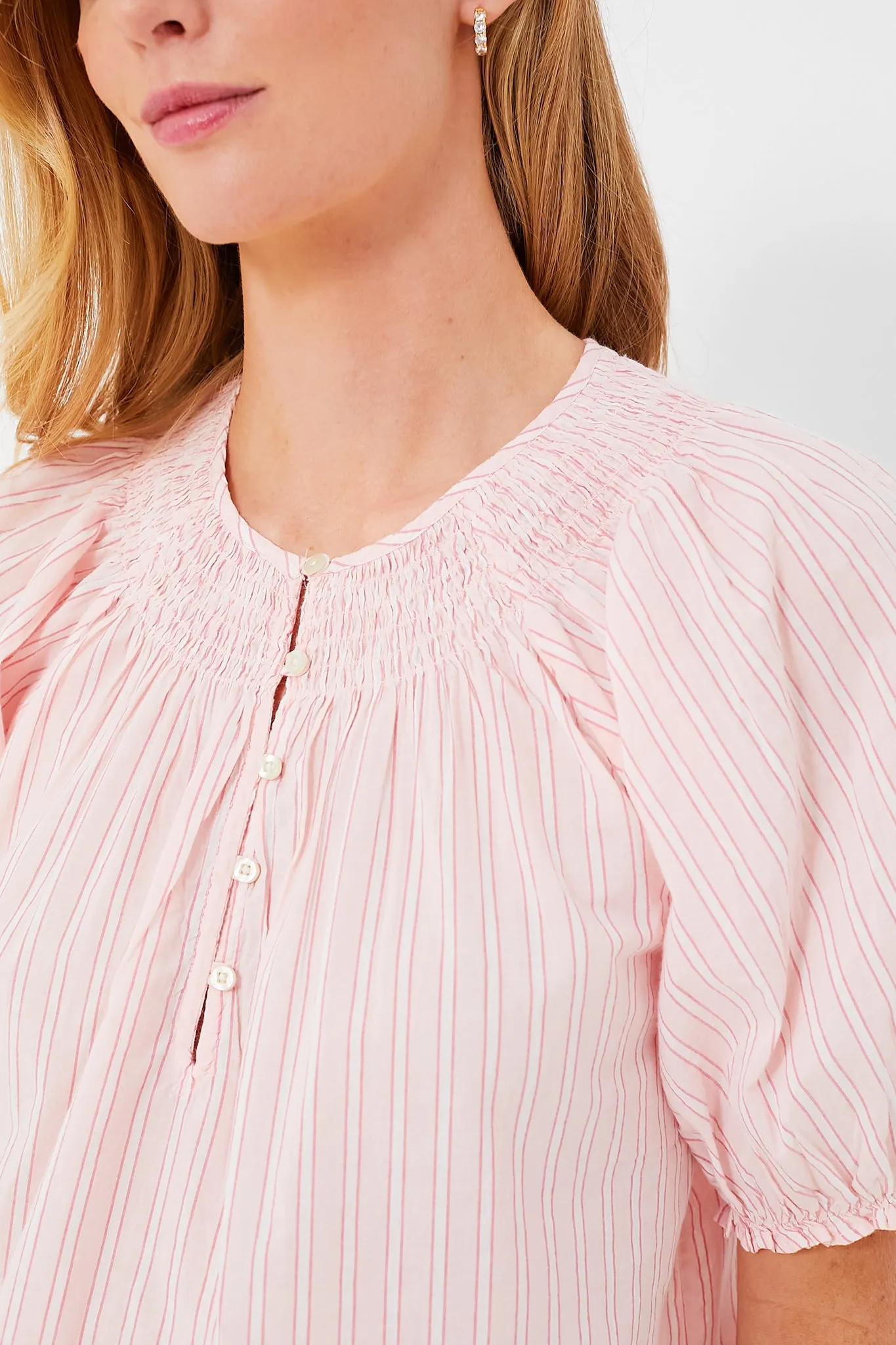 Slumber Stripe The Smocked Sleep Top