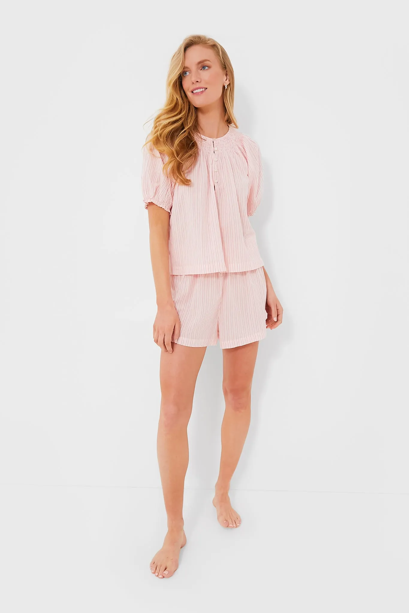 Slumber Stripe The Smocked Sleep Top