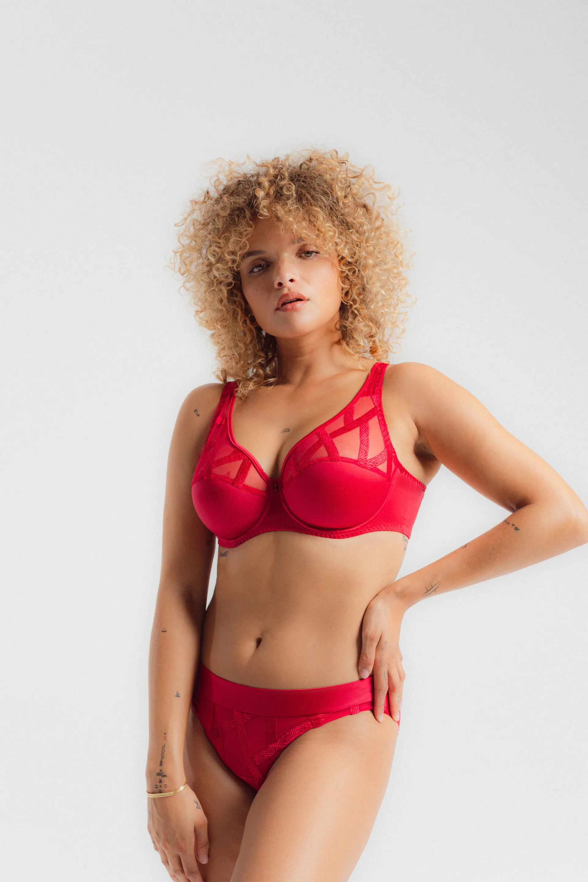 Série Plunge Bra Rouge