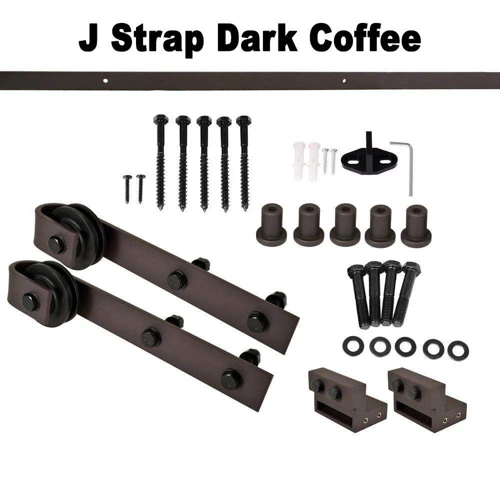 Sun Pattern Composite MDF Sliding Barn Door with Hardware Kit