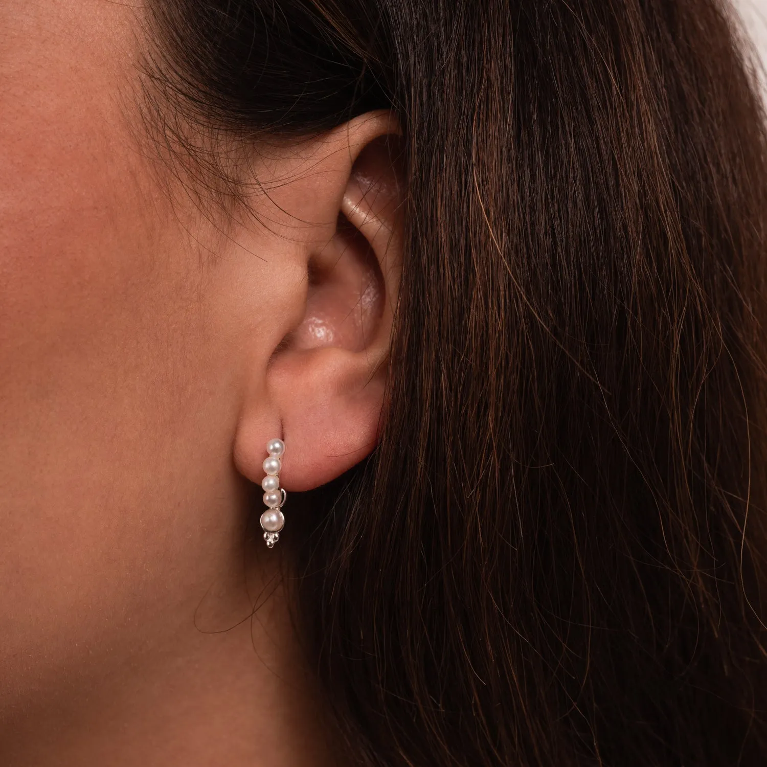Timeless Pearl Hoops Set