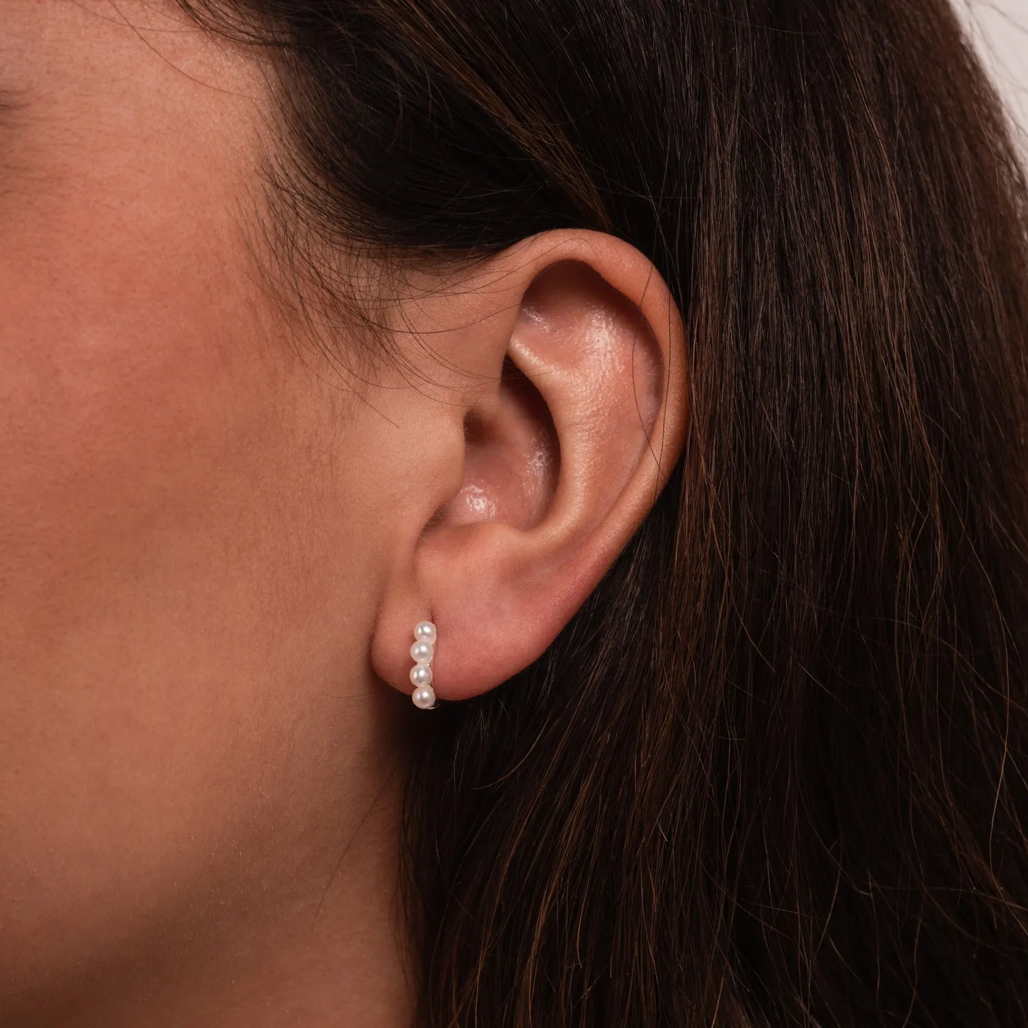 Timeless Pearl Hoops Set