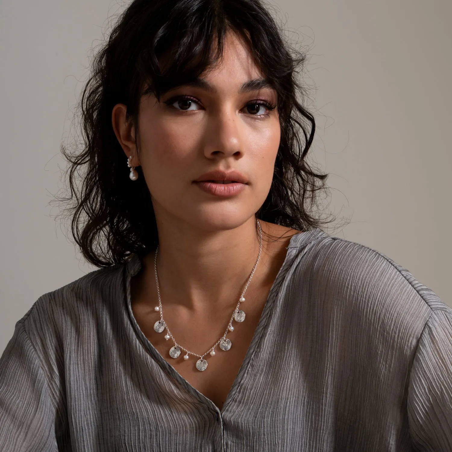 Timeless Pearl Hoops Set