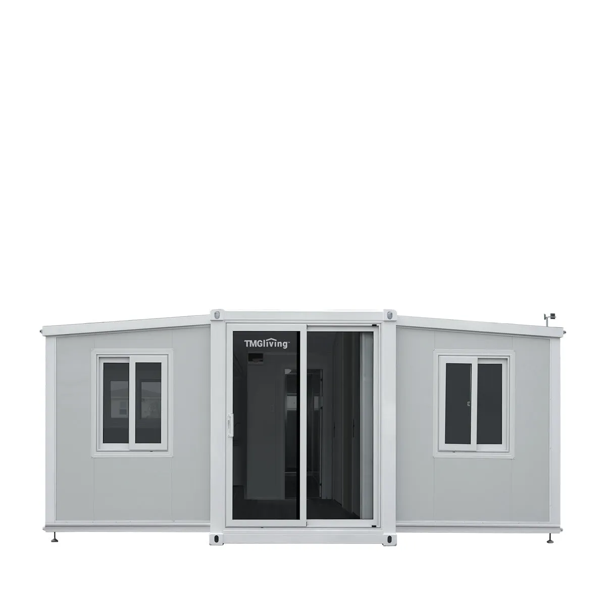 TMG Industrial 20’ Expandable Container House, 2 Bedrooms, Living Room, Bathroom, Kitchen Cabinets, Plumbing Ready, TMG-SCE20